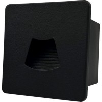 Φωτιστικό led διαδρόμου χωνευτό 3W DC24V χαμηλής τάσης μαύρο τετράγωνο 8,5x8,5cm αλουμινίου απλίκα τοίχου θερμό φώς 3000Κ στεγανό IP54 Φωτιστικό led διαδρόμου χωνευτό 3W DC24V χαμηλής τάσης μαύρο τετράγωνο 8,5x8,5cm αλουμινίου απλίκα τοίχου θερμό φώς 3000Κ στεγανό IP54