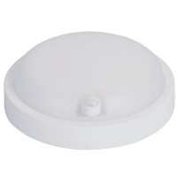 Φωτιστικό λευκό απλίκα πλαφονιέρα Φ16cm με ανιχνευτή (φωτοκύτταρο) κίνησης led 11W 4000Κ φυσικό φως στρογγυλή τοίχου ή οροφής πλαστικό στεγανό IP54