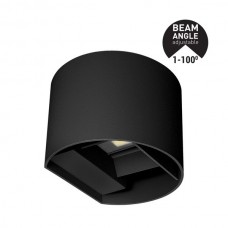 Φωτιστικό απλίκα τοίχου led 10W μαύρο στρογγυλό 13,5x11,5cm (επίτοιχο) 3CCT δυνατότητα εναλλαγής φωτισμού σε θερμό φυσικό ή ψυχρό στεγανό IP65