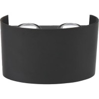 Φωτιστικό απλίκα τοίχου led up down πάνω κάτω mini 4W (4x1W) μαύρο οβάλ 12x8cm (επίτοιχο) 3000Κ θερμό φως στεγανό IP54