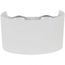 Φωτιστικό απλίκα τοίχου led up down πάνω κάτω mini 4W (4x1W) λευκό οβάλ 12x8cm (επίτοιχο) 3000Κ θερμό φως στεγανό IP54