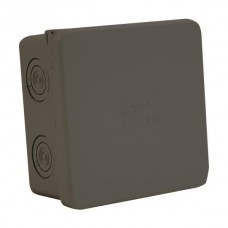 Κουτί εξωτερικό (επίτοιχο) μπουάτ διακλάδωσης τετράγωνο 85mm x 85mm x 45mm (8,5cm x 8,5cm x 4,5cm) στεγανό IP65 χρώματος μαύρο
