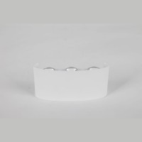 Φωτιστικό mini απλίκα τοίχου led up down πάνω κάτω 6W (6x1W) λευκό οβάλ 17x8cm (επίτοιχο) 3000Κ θερμό φως στεγανό IP54