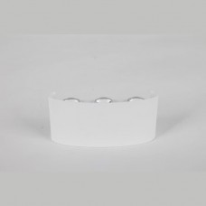 Φωτιστικό mini απλίκα τοίχου led up down πάνω κάτω 6W (6x1W) λευκό οβάλ 17x8cm (επίτοιχο) 3000Κ θερμό φως στεγανό IP54