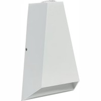 Φωτιστικό λευκό απλίκα τοίχου led 6W αλουμινίου up down πάνω κάτω 17,5x10,5cm (επίτοιχο) 3000Κ θερμό φως στεγανό IP54 εξωτερικού χώρου