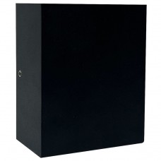 Φωτιστικό μαύρο mini απλίκα τοίχου led 6W αλουμινίου up down πάνω κάτω 8,8x7cm (επίτοιχο) 3000Κ θερμό φως στεγανό IP54 εξωτερικού χώρου