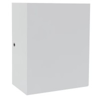 Φωτιστικό λευκό mini απλίκα τοίχου led 6W αλουμινίου up down πάνω κάτω 8,8x7cm (επίτοιχο) 3000Κ θερμό φως στεγανό IP54 εξωτερικού χώρου