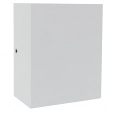 Φωτιστικό λευκό mini απλίκα τοίχου led 6W αλουμινίου up down πάνω κάτω 8,8x7cm (επίτοιχο) 3000Κ θερμό φως στεγανό IP54 εξωτερικού χώρου