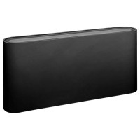 Φωτιστικό απλίκα τοίχου λεπτό μαύρο led 12W αλουμινίου up down πάνω κάτω 17,5x8,5x3,5cm (επίτοιχο) 3CCT δυνατότητα εναλλαγής φωτισμού στεγανό IP54