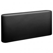 Φωτιστικό απλίκα τοίχου λεπτό μαύρο led 12W αλουμινίου up down πάνω κάτω 17,5x8,5x3,5cm (επίτοιχο) 3CCT δυνατότητα εναλλαγής φωτισμού στεγανό IP54