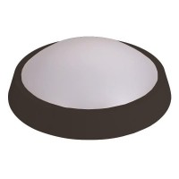 Φωτιστικό απλίκα πλαφονιέρα led 30W 4000Κ ενδιάμεσο φως στρογγυλό τοίχου και οροφής Φ320x102mm πλαστικό χρώματος μαύρο στεγανό IP65 2250lumens