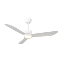 Ανεμιστήρας οροφής λευκός 31W DC moter Φ127cm στεγανός IP66 με κοντρόλ (τηλεχειριστήριο) 3 φτερωτές και led φως 20W