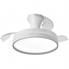 Ανεμιστήρας οροφής 28W DC moter λευκός Φ71cm led φως 43W ανοιγοκλειόμενες φτερωτές με κοντρόλ (τηλεχειριστήριο) και αντίθετη περιστροφή Ανεμιστήρας οροφής 28W DC moter λευκός Φ71cm led φως 43W ανοιγοκλειόμενες φτερωτές με κοντρόλ (τηλεχειριστήριο) και αντίθετη περιστροφή