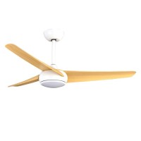 Ανεμιστήρας οροφής λευκός με χρώμα ξύλου 35W DC moter Φ132cm με κοντρόλ (τηλεχειριστήριο) 3 φτερωτές led φως 24W και αντίθετη περιστροφή Ανεμιστήρας οροφής λευκός με χρώμα ξύλου 35W DC moter Φ132cm με κοντρόλ (τηλεχειριστήριο) 3 φτερωτές led φως 24W και αντίθετη περιστροφή