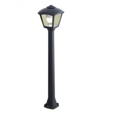Φωτιστικό δαπέδου μοντέρνο κολωνάκι τετράγωνο ρητίνης 94,5cm φαναράκι fumagalli χρώματος μαύρο στεγανό IP55 για λάμπες led E27