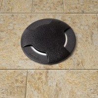 Φωτιστικό χωνευτό δαπέδου μαύρο με λάμπα led GX53 10W 3CCT (3000K-4000K-6000K) fumagalli στρογγυλό Φ16cm (τρύπα εγκοπής 14,7m) ρητίνης στεγανό IP67