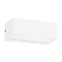 Φωτιστικό led 12W απλίκα τοίχου λευκό 23cm down (προς τα κάτω) εξωτερικού χώρου πλαστικό στεγανό IP65 3CCT (θερμό-φυσικό-ψυχρό) φως 650lumen