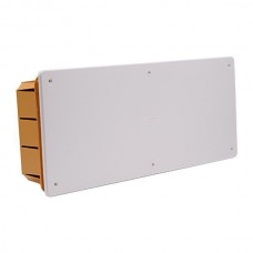 Μπουάτ κουτί χωνευτό διακλάδωσης ορθογώνιο 392x152x70mm (39,2x15,2x7cm) χρώματος κίτρινο με λευκό καπάκι