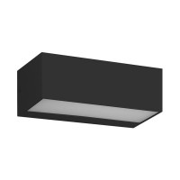 Φωτιστικό led 12W απλίκα τοίχου μαύρο 23cm down (προς τα κάτω) εξωτερικού χώρου πλαστικό στεγανό IP65 3CCT (θερμό-φυσικό-ψυχρό) φως 650lumen