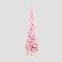 Χριστουγεννιάτικο δέντρο ροζ 210cm (2,10 μέτρα) super slim pvc διάμετρο 56cm μεταλλική βάση και 312 κλαδιά