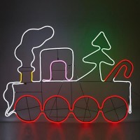Χριστουγεννιάτικο τρένο με 784 led και 8 μέτρα Neon φωτοσωλήνα πολύχρωμο φώς 95x68cm εξωτερικού χώρου στεγανό IP44 Χριστουγεννιάτικο τρένο με 784 led και 8 μέτρα Neon φωτοσωλήνα πολύχρωμο φώς 95x68cm εξωτερικού χώρου στεγανό IP44