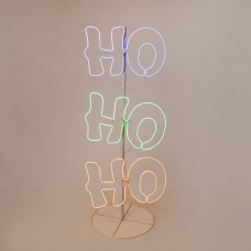 Χριστουγεννιάτικη φιγούρα δαπέδου HO-HO-HO σταθερή με 1008 led και 8,5 μέτρα Neon φωτοσωλήνα 120x50cm εξωτερικού χώρου στεγανό IP44
