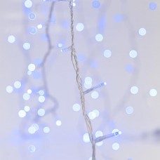 Χριστουγεννιάτικα 100 led μπλε λαμπάκια (φωτάκια) στεγανά αδιάβροχα IP44 ανά 5cm με επέκταση έως 3 και διάφανο καλώδιο 815cm