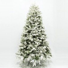 Χριστουγεννιάτικο δέντρο 150cm (1,50 μέτρα) χιονισμένο Όλυμπος υλικό pvc με μέταλλο διάμετρος 100cm μεταλλική βάση και 438 κλαδιά