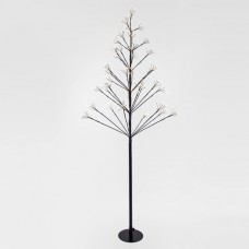 Χριστουγεννιάτικο δέντρο 150cm ύψος φωτιζόμενο με 456 mini led (152 flash led) λαμπάκια θερμό λευκό φώς στεγανό IP44 και διάμετρο 72cm
