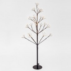 Χριστουγεννιάτικο δέντρο 90cm ύψος φωτιζόμενο με 252 mini led (84 flash led) λαμπάκια θερμό λευκό φώς στεγανό IP44 και διάμετρο 52cm