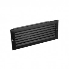 Φωτιστικό διαδρόμου χωνευτό με κυρτή περσίδα ντουί E27 χρώματος μαύρο στεγανό IP44 23,3cm x 10cm x 8cm 