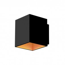 Απλίκα τοίχου φωτιστικό (επίτοιχο) G9 220V αλουμινίου τετράγωνο χρώματος μαύρο με χαλκό 8,3cm x 10cm x 10,2cm μη στεγανό IP20 για λάμπες led 