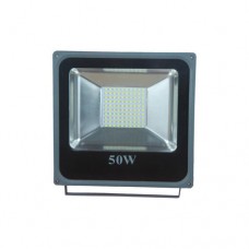 Προβολέας led smd 50w (50 watt) ενδιάμεσο λευκό φως 4000Κ αλουμινίου γκρί στεγανός IP65 5000lumen