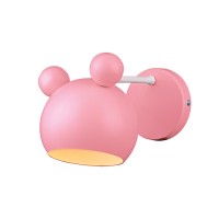 Φωτιστικό παιδικό απλίκα τοίχου μονόφωτο 1 x E27 σε σχήμα το κεφάλι Minnie mouse χρώματος ροζ