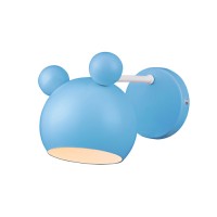 Φωτιστικό παιδικό απλίκα τοίχου μονόφωτο 1 x E27 σε σχήμα το κεφάλι Mickey mouse χρώματος μπλέ
