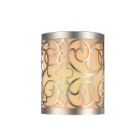 Φωτιστικό απλίκα τοίχου μονόφωτη με ντουί E14 x 1 σειρά Jaklin μεταλλική με γυαλί χρώματος ασημί χρυσό 20 x 24cm
