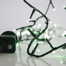 Χριστουγεννιάτικα 100 led λαμπάκια (φωτάκια) πράσινο χρώμα σε σειρά με πρόγραμμα και πράσινο καλώδιο 795cm στεγανά IP44