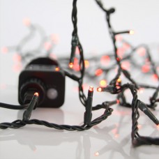 Χριστουγεννιάτικα 240 led λαμπάκια (φωτάκια) κόκκινο χρώμα σε σειρά με πρόγραμμα και πράσινο καλώδιο 1495cm στεγανά IP44