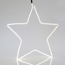 Χριστουγεννιάτικο αστέρι με 240 led και 2 μέτρα neon φωτοσωλήνα λευκό φώς 55cm x 55cm εξωτερικού χώρου στεγανό IP44
