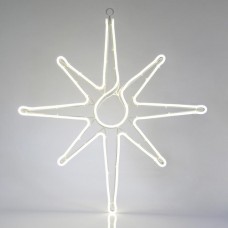 Χριστουγεννιάτικο αστέρι Βηθλεέμ με 840 led και 7 μέτρα neon φωτοσωλήνα λευκό φώς 75cm εξωτερικού χώρου στεγανό IP44