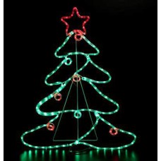 Χριστουγεννιάτικο δέντρο με 144 led κόκκινο πράσινο φώς 6 μέτρα φωτοσωλήνα 88cm x 68cm και πρόγραμμα στεγανό IP44 εξωτερικού χώρου