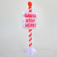 Χριστουγεννιάτικη πινακίδα διακοσμητική 60cm με 50 ψυχρά λευκά led ακρυλική 3D στεγανή αδιάβροχη IP44
