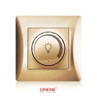 Dimmer ροοστάτης 2 (δύο) καλωδίων για led λάμπες 200W χρυσό ματ χρώμα σειρά lineme