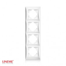 Πλαίσιο 4 (τεσσάρων) θέσεων κάθετο λευκό χρώμα σειρά lineme