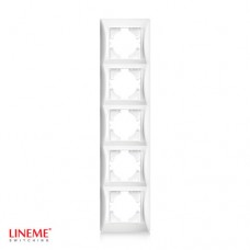 Πλαίσιο κάθετο 5 (πέντε) θέσεων λευκό χρώμα σειρά lineme