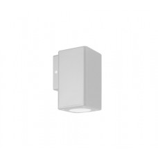 Φωτιστικό σπότ απλίκα τοίχου πλαστική GU10 μονής δέσμης down τετράγωνη χρώματος λευκό 14,8cm στεγανή IP65 εξωτερικού χώρου