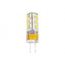 Λάμπα led G4 1,5W 12V AC DC θερμό λευκό φως 3000Κ σιλικόνης (silicon) ψείρα 360° 2,7cm 100lumen