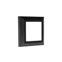 Led φωτιστικό 4,3W επίτοιχο εξωτερικού χώρου πλαστικό απλίκα τοίχου διαδρόμου θερμό φώς 3000Κ χρώμα ανθρακί (μαύρο) στεγανό IP65 τετράγωνο 12,5 x 2,7cm 
