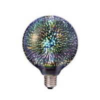 Λάμπα led filament edison Φ95 (G95) γλόμπος (globe) 7W διακοσμητική fiber 3D Ε27 ευρείας δέσμης 360° 230V πολύχρωμο φως