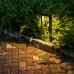 Φωτιστικό led 7W ορθογώνιο δαπέδου 40cm κολώνα (κολωνάκι) κήπου εξωτερικού χώρου θερμό λευκό φως 3000Κ αλουμινίου χρώματος μαύρο 